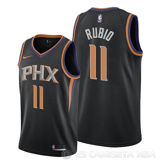 Camiseta Ricky Rubio #11 Phoenix Suns Statement Negro - Haga un click en la imagen para cerrar